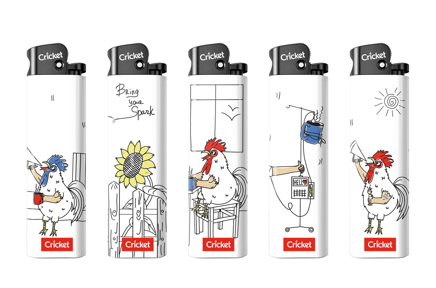 The "Morning!" collection brings humor to daily routines with a fun rooster character, playful illustrations, and witty takes on coffee, chaos, and early mornings.